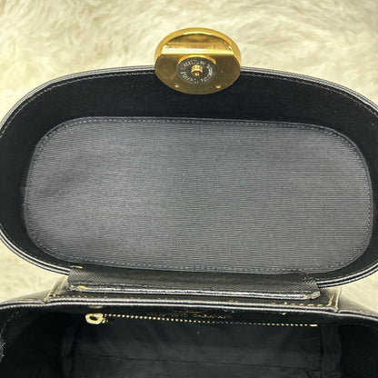 Valentino Garavani Hand Bag Tote Purse Logo Black Authentic