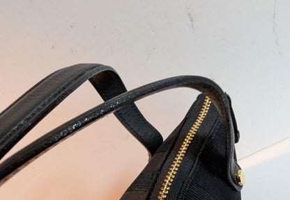 Valentino Garavani SPORT Hand Bag Tote Purse Logo Black Authentic