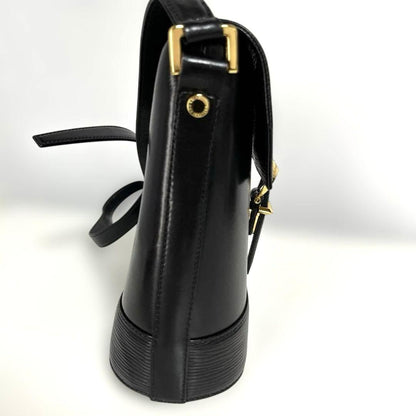 Valentino Garavani Shoulder Bag Purse Leather Black Authentic