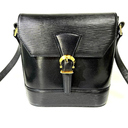 Valentino Garavani Shoulder Bag Purse Leather Black Authentic