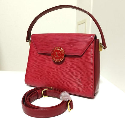 Valentino Garavani Hand Shoulder Bag Tote Purse 2way Logo Pink Red Authentic