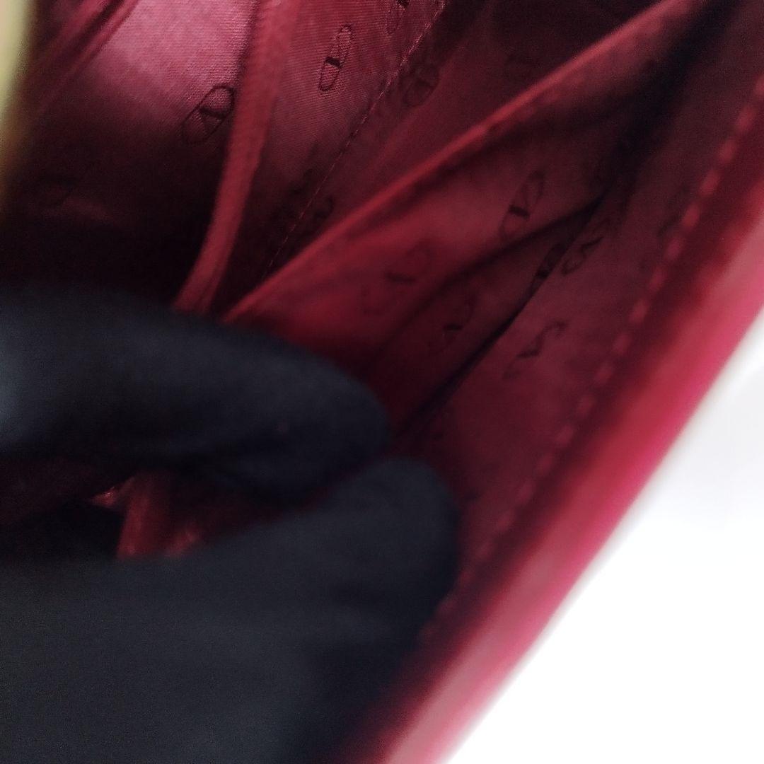 Valentino Garavani Hand Shoulder Bag Tote Purse 2way Logo Pink Red Authentic