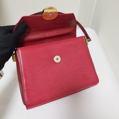 Valentino Garavani Hand Shoulder Bag Tote Purse 2way Logo Pink Red Authentic