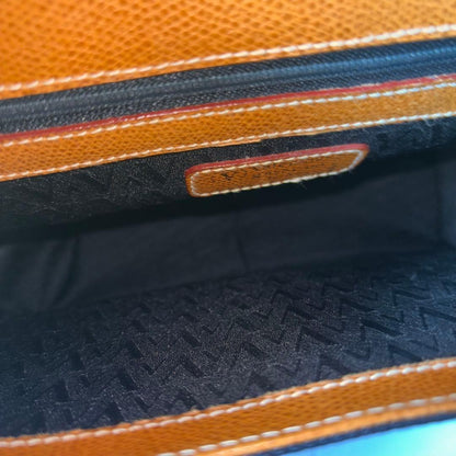 Valentino Garavani Hand Bag Tote Purse Charm Leather Canvas Navy Authentic