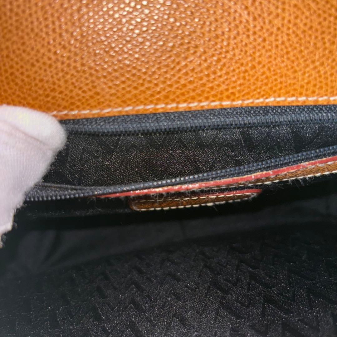 Valentino Garavani Hand Bag Tote Purse Charm Leather Canvas Navy Authentic