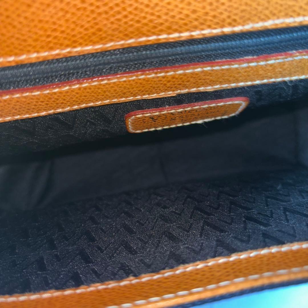 Valentino Garavani Hand Bag Tote Purse Charm Leather Canvas Navy Authentic