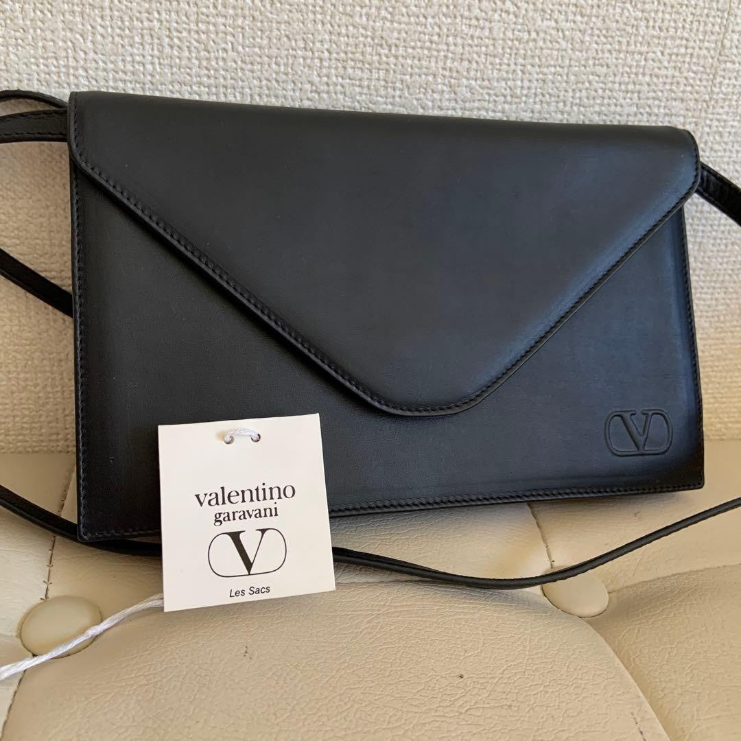 Valentino Garavani Shoulder Bag Purse Clutch Bag Second Bag Logo Authentic