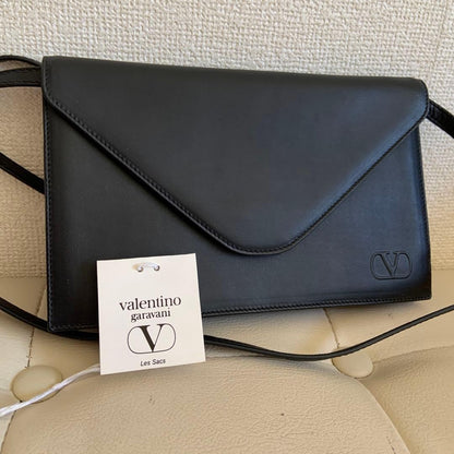 Valentino Garavani Shoulder Bag Purse Clutch Bag Second Bag Logo Authentic