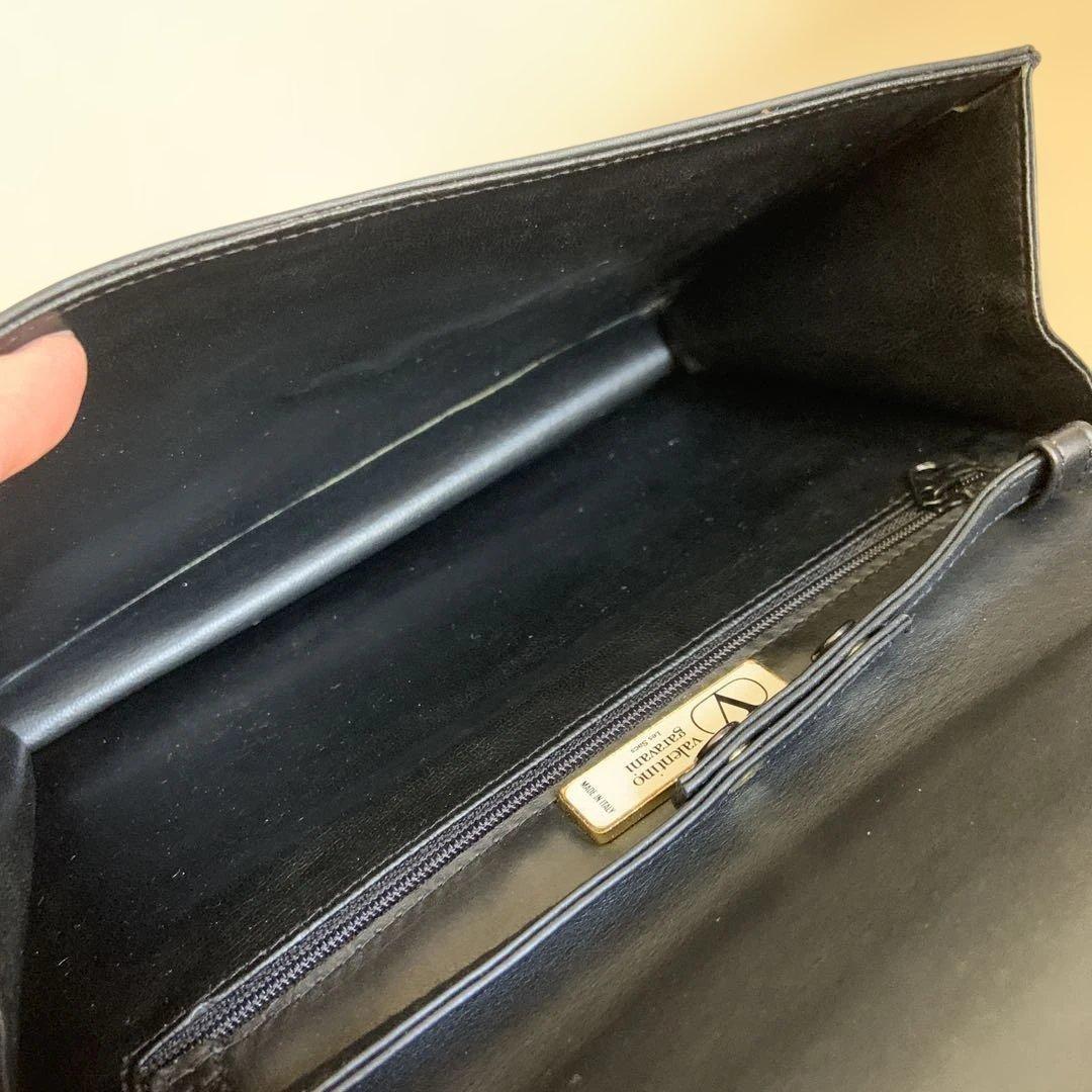 Valentino Garavani Shoulder Bag Purse Clutch Bag Second Bag Logo Authentic