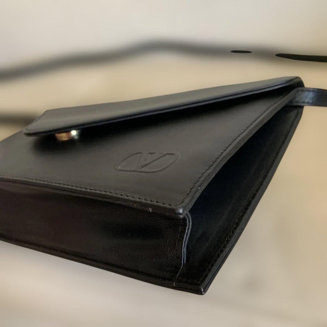 Valentino Garavani Shoulder Bag Purse Clutch Bag Second Bag Logo Authentic