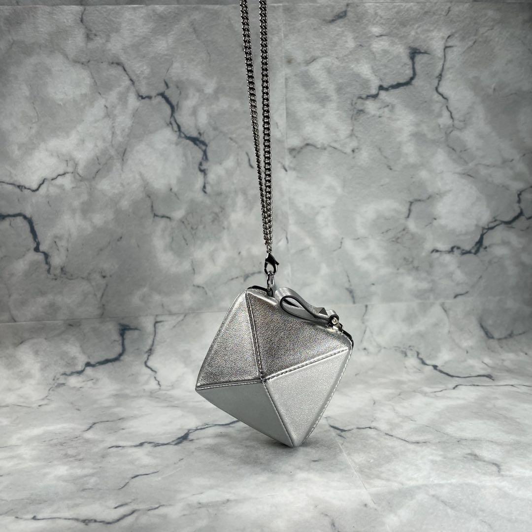 Valentino Garavani Shoulder Bag Purse Silver Authentic