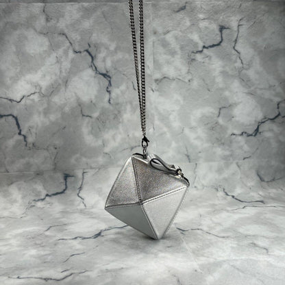 Valentino Garavani Shoulder Bag Purse Silver Authentic