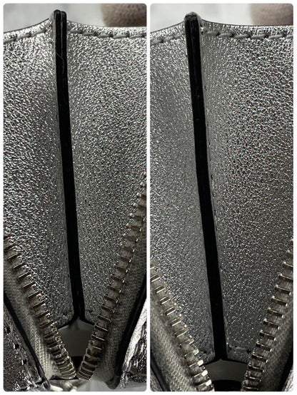 Valentino Garavani Shoulder Bag Purse Silver Authentic