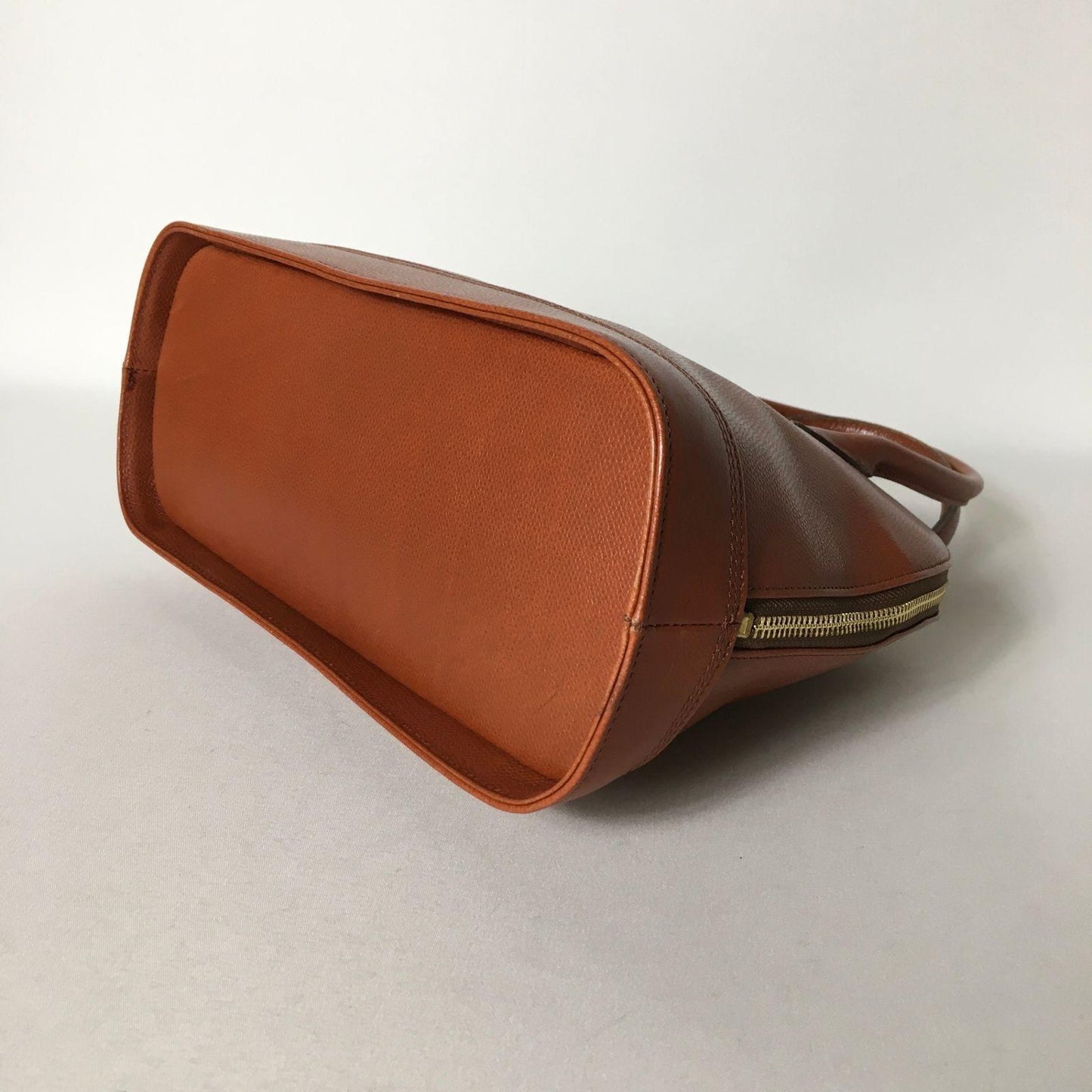 Valentino Garavani Hand Shoulder Bag Tote Purse 2way Logo Leather Brown Auth