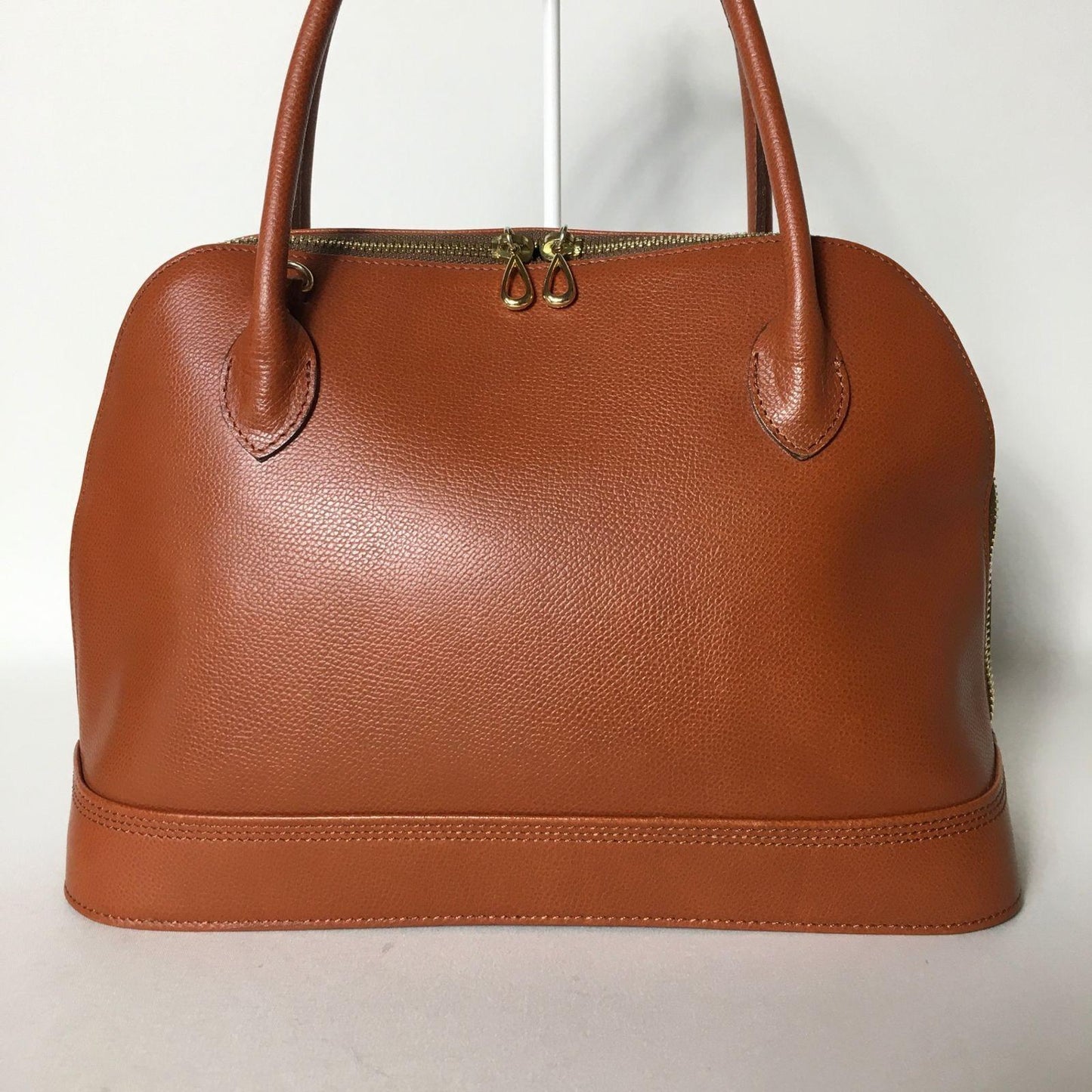 Valentino Garavani Hand Shoulder Bag Tote Purse 2way Logo Leather Brown Auth