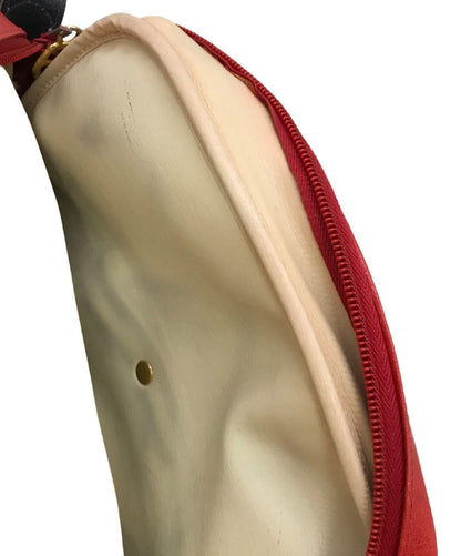 Christian Dior Shoulder Bag Purse CD Leather Red Authentic