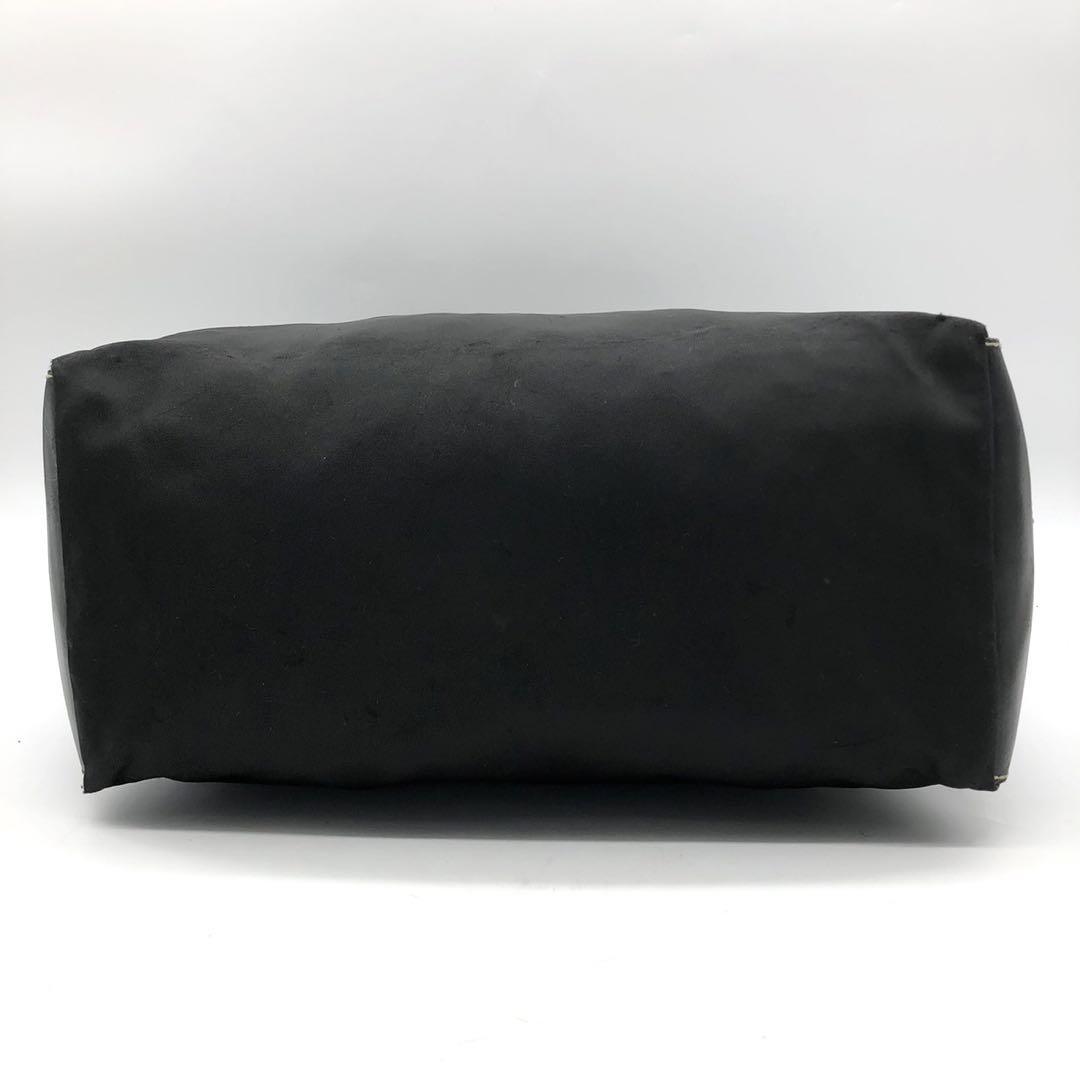 PRADA Shoulder Bag Purse Logo Nylon Leather Black Authentic