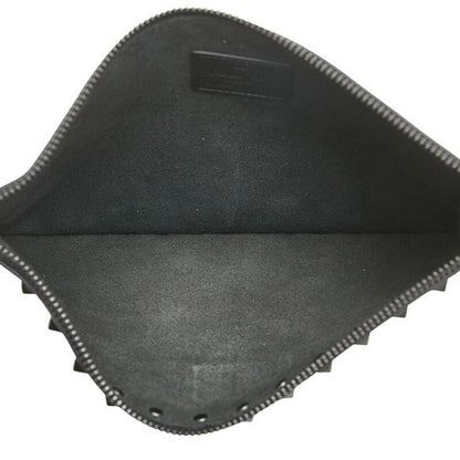 Valentino Clutch Bag Second Bag Rockstuds Leather Black Authentic