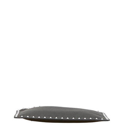 Valentino Clutch Bag Second Bag Rockstuds Leather Black Authentic