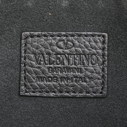Valentino Clutch Bag Second Bag Rockstuds Leather Black Authentic