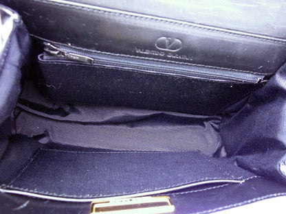 Valentino Garavani Shoulder Bag Purse Logo Black Authentic
