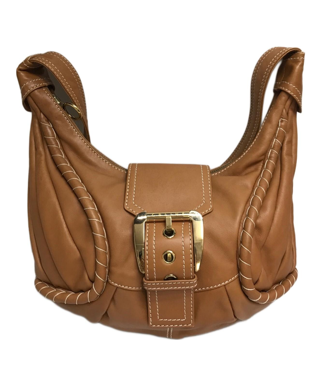 CELINE Shoulder Bag Purse Brown Authentic