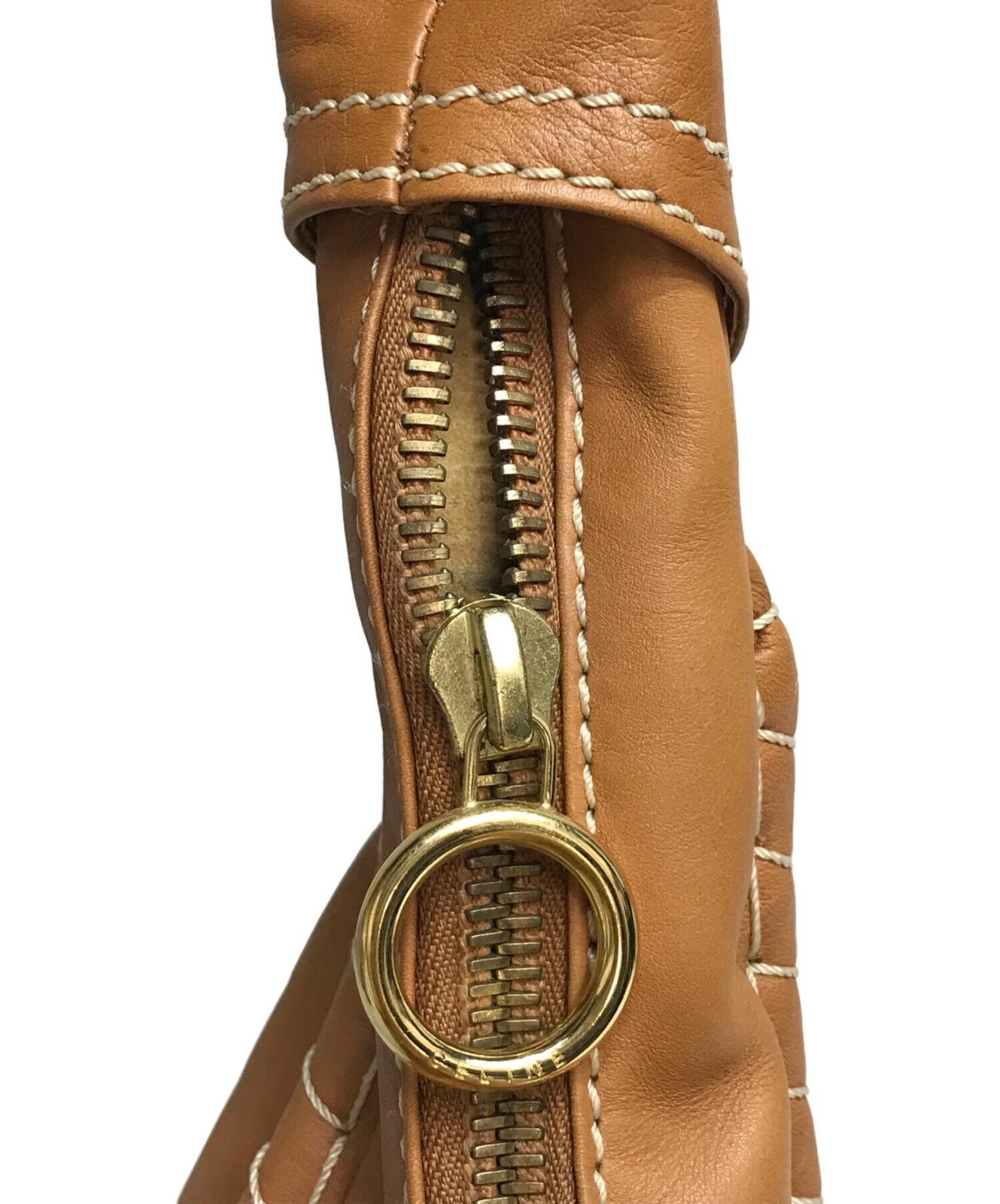 CELINE Shoulder Bag Purse Brown Authentic