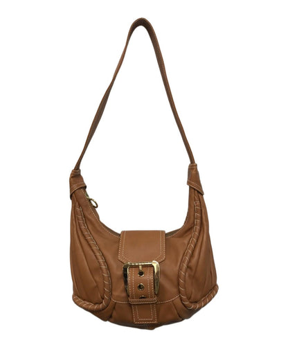 CELINE Shoulder Bag Purse Brown Authentic