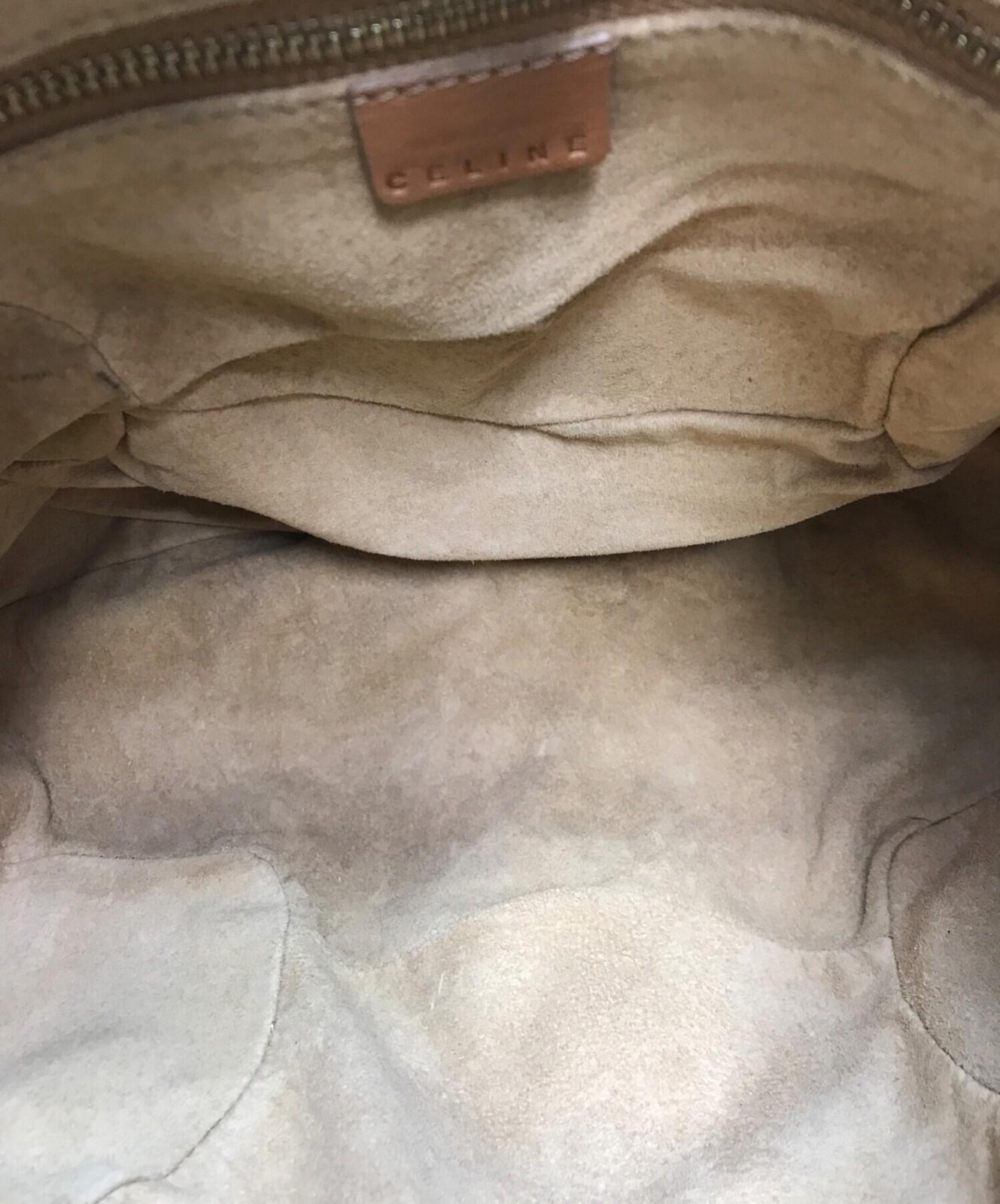 CELINE Shoulder Bag Purse Brown Authentic