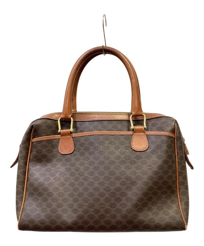 CELINE Mini Boston Bag Hand Tote Purse Macadam Brown Authentic