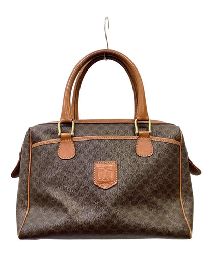 CELINE Mini Boston Bag Hand Tote Purse Macadam Brown Authentic