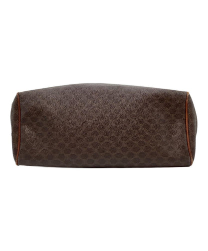 CELINE Mini Boston Bag Hand Tote Purse Macadam Brown Authentic