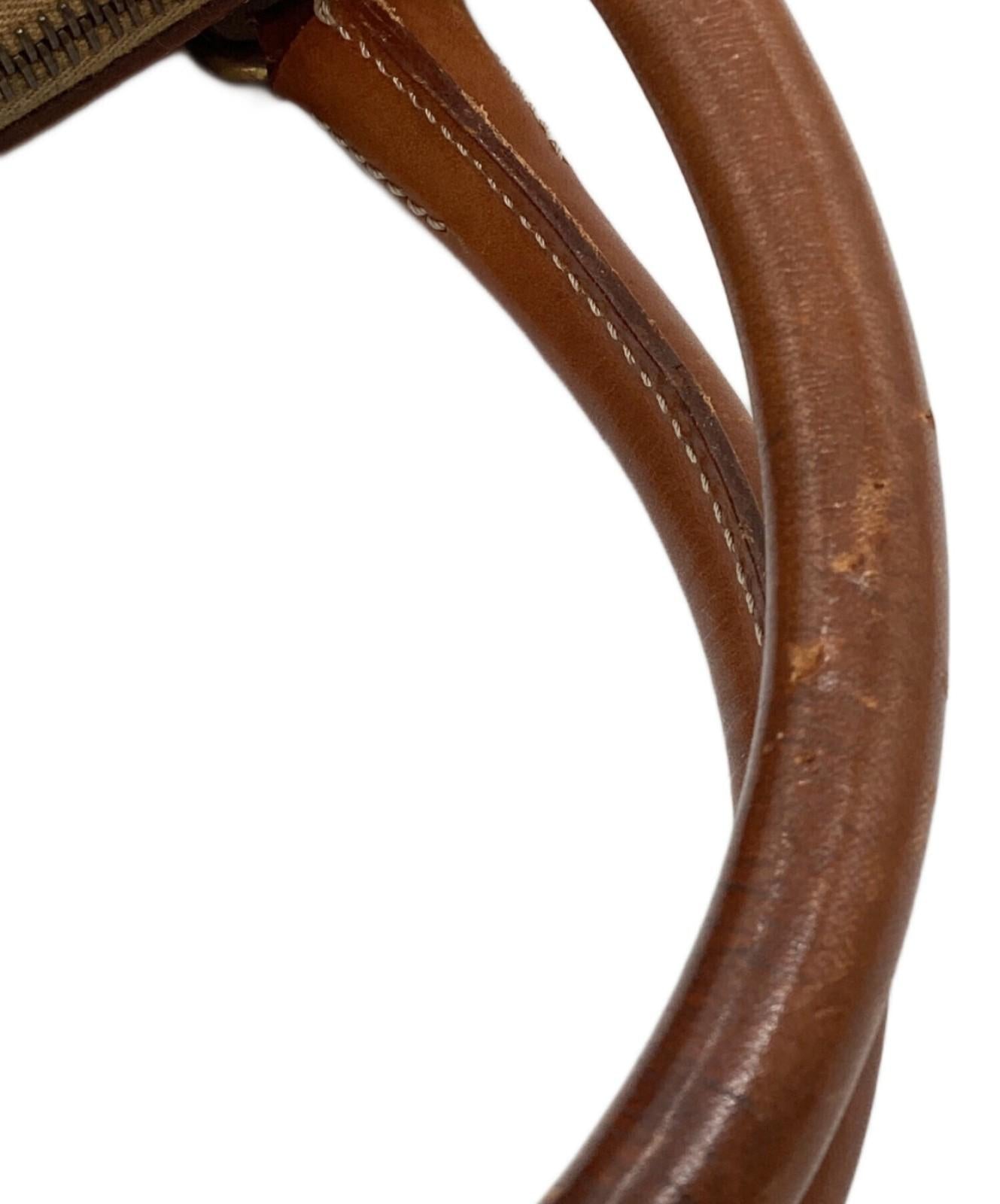 CELINE Mini Boston Bag Hand Tote Purse Macadam Brown Authentic