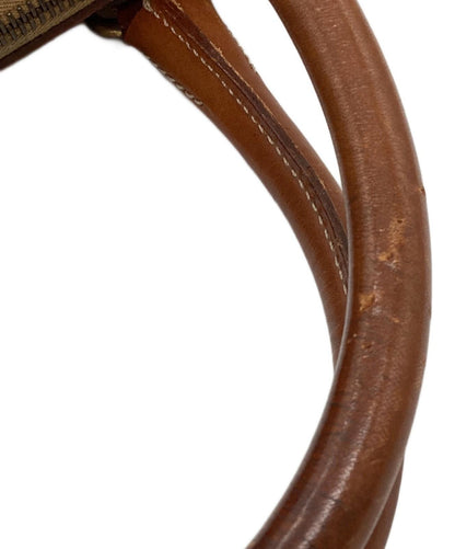 CELINE Mini Boston Bag Hand Tote Purse Macadam Brown Authentic