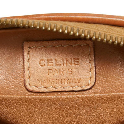 CELINE Accessory Pouch Hand Pouch Macadam PVC Leather Brown Authentic