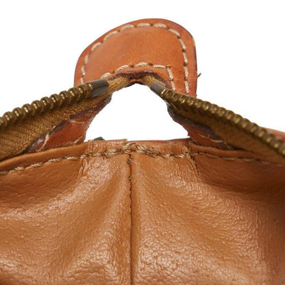 CELINE Accessory Pouch Hand Pouch Macadam PVC Leather Brown Authentic