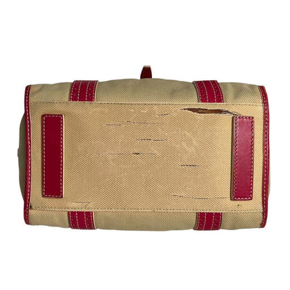 CELINE Hand Bag Tote Purse Macadam Canvas Pink Authentic