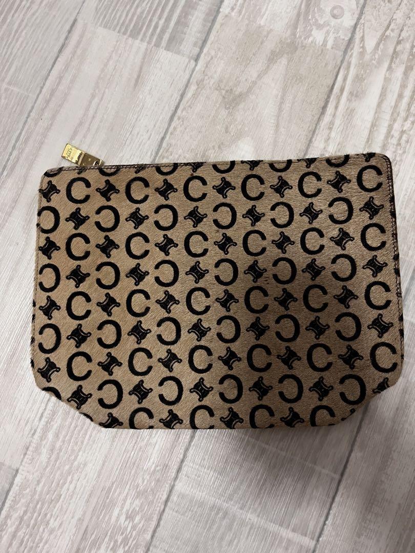 CELINE Clutch Bag Second Bag C Macadam Beige Authentic