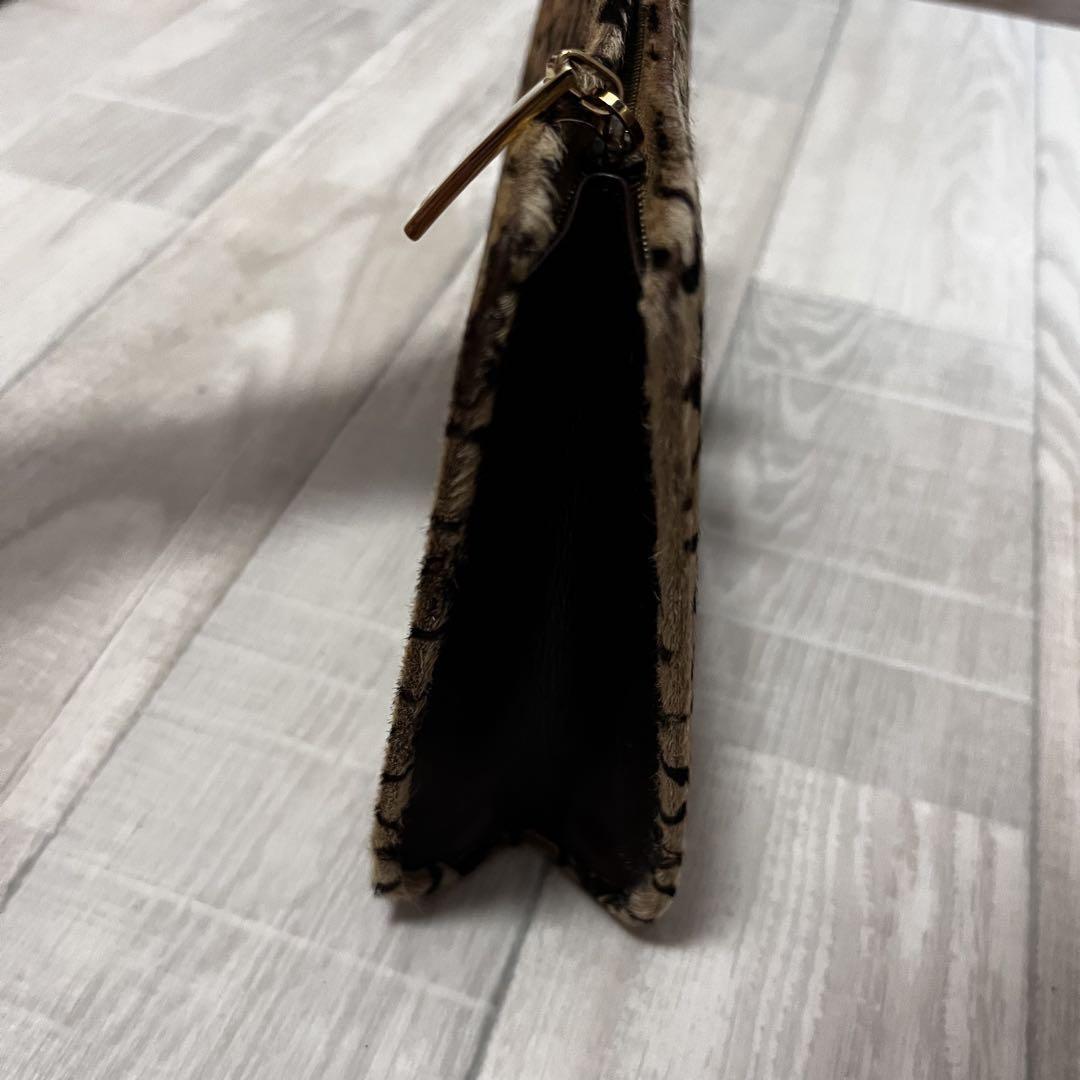 CELINE Clutch Bag Second Bag C Macadam Beige Authentic