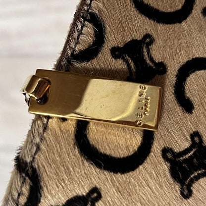 CELINE Clutch Bag Second Bag C Macadam Beige Authentic