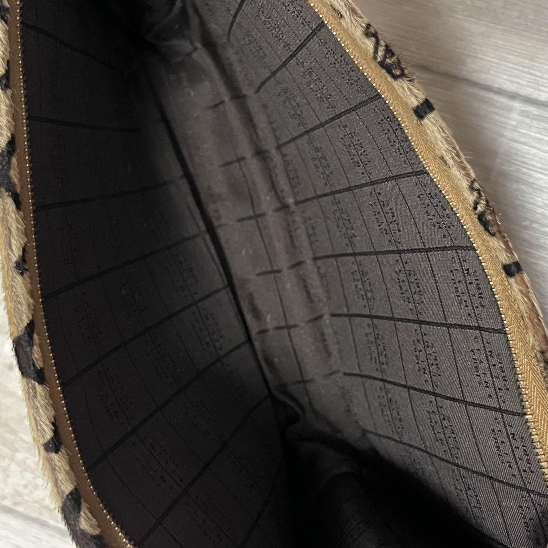 CELINE Clutch Bag Second Bag C Macadam Beige Authentic