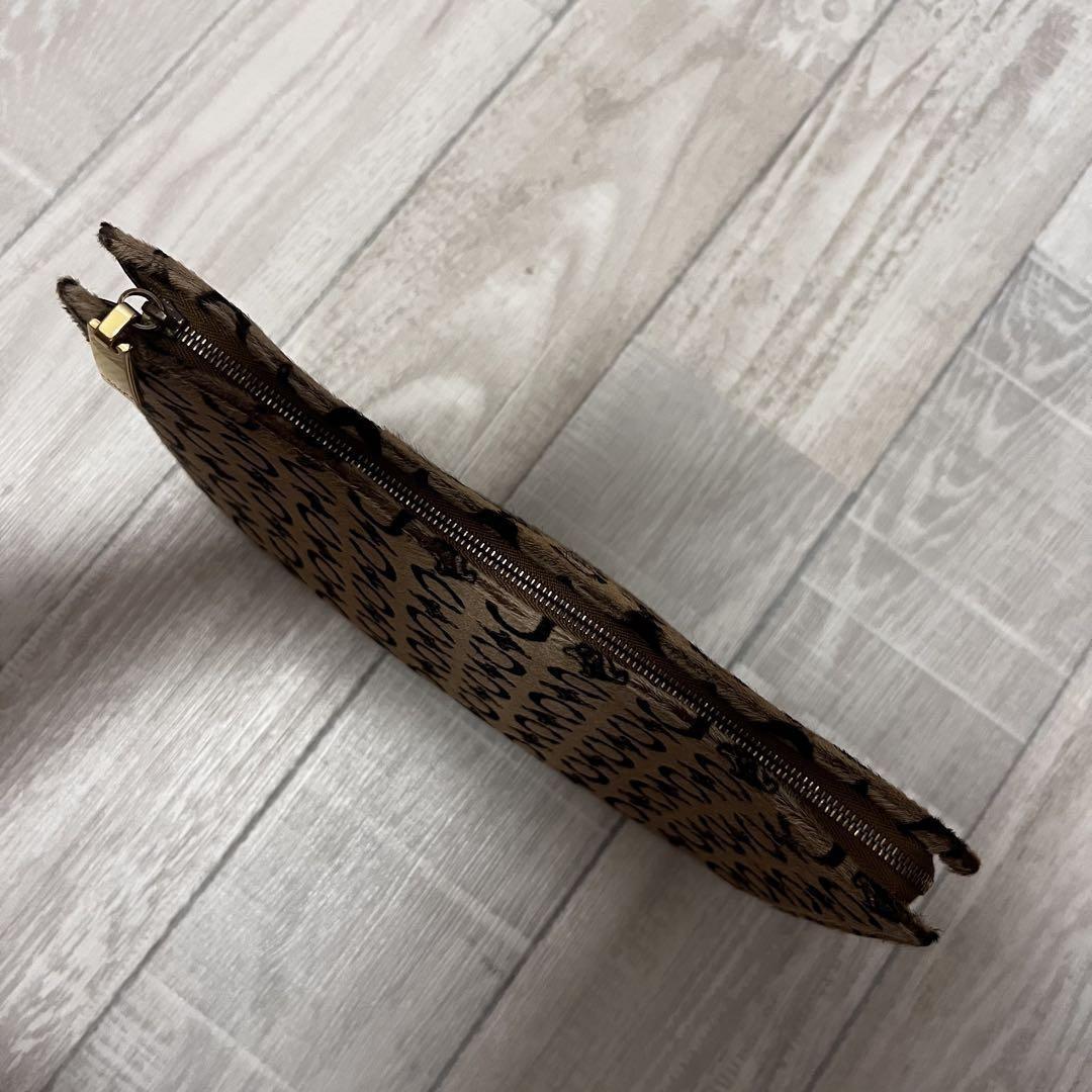 CELINE Clutch Bag Second Bag C Macadam Beige Authentic