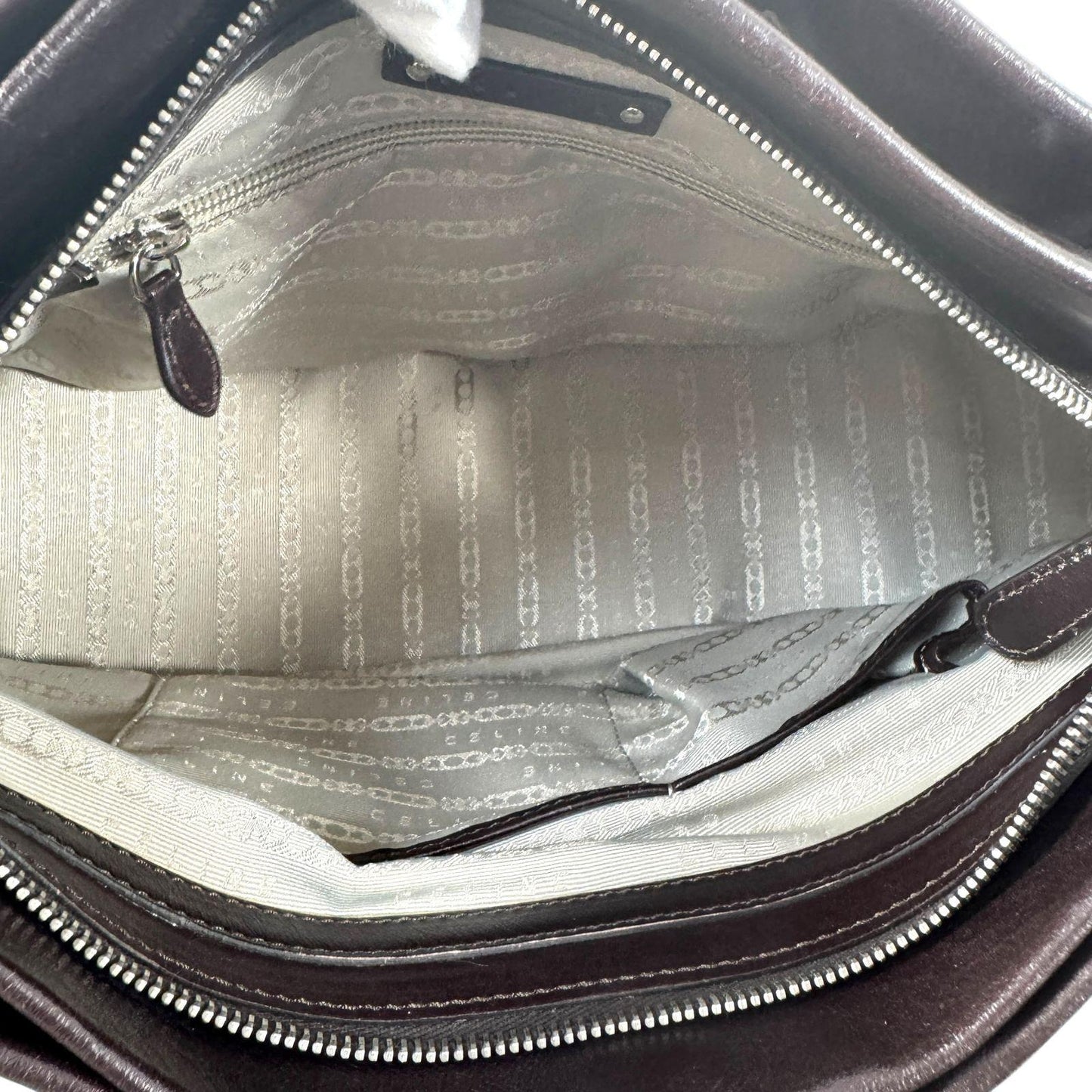 CELINE Hand Shoulder Bag Tote Purse 2way Leather Orange Authentic