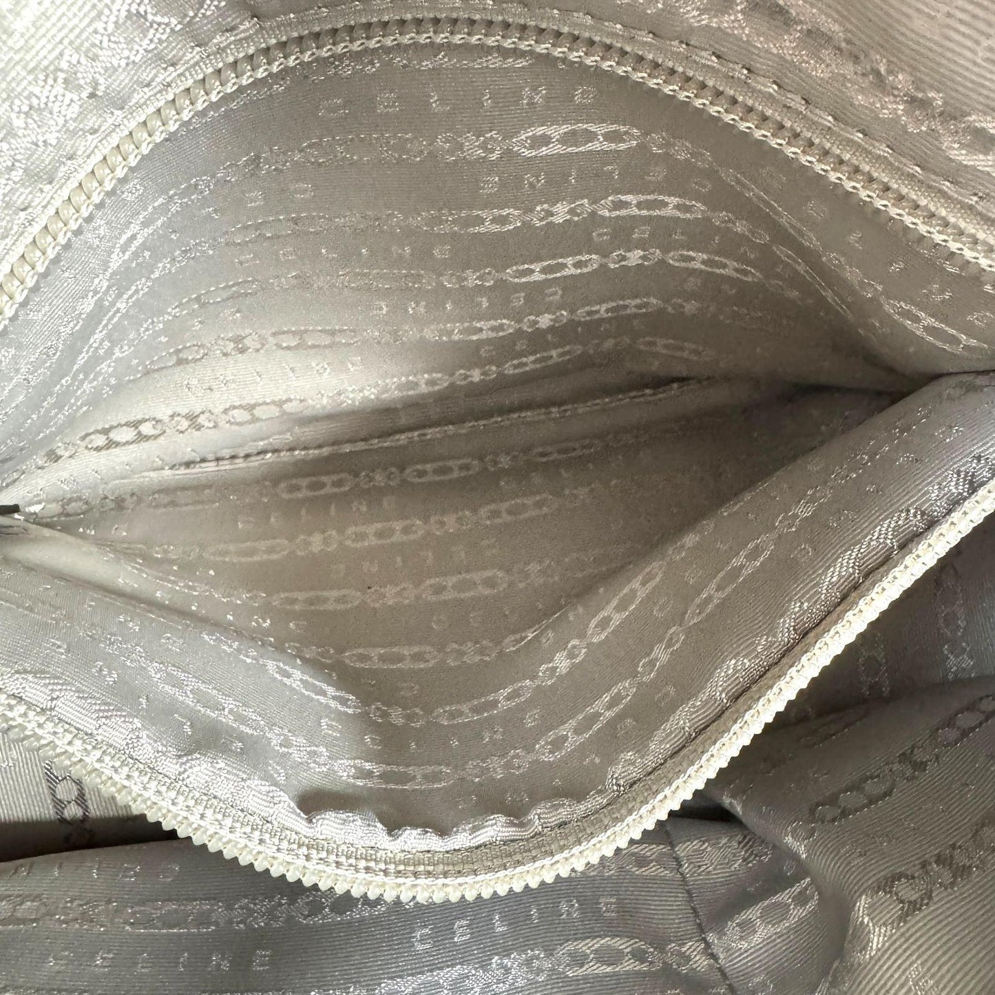 CELINE Hand Shoulder Bag Tote Purse 2way Leather Orange Authentic