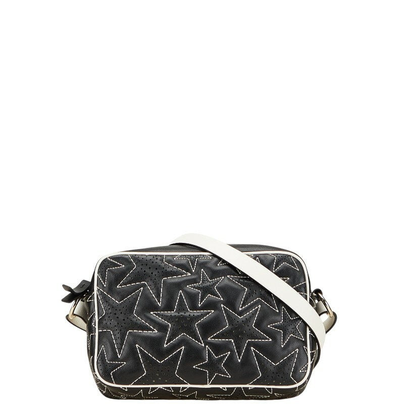 Red Valentino Shoulder Bag Purse Star Leather Black White Authentic