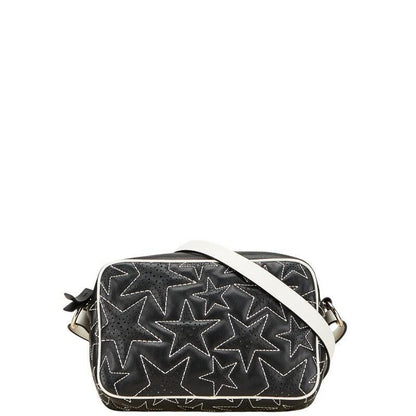 Red Valentino Shoulder Bag Purse Star Leather Black White Authentic