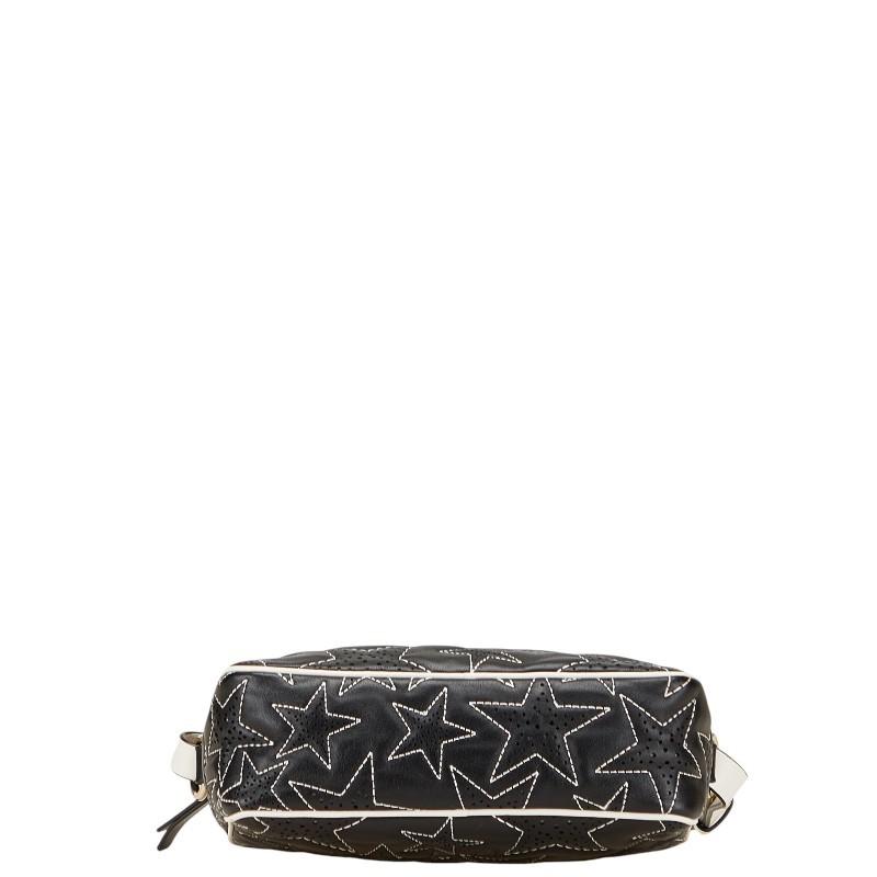 Red Valentino Shoulder Bag Purse Star Leather Black White Authentic