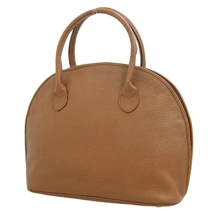 Valentino Hand Bag Tote Purse Logo Leather Brown Authentic