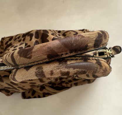 Valentino Hand Bag Tote Purse Leopard Authentic