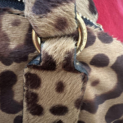 Valentino Hand Bag Tote Purse Leopard Authentic